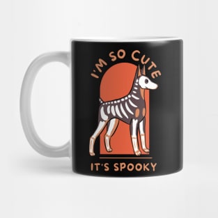 I am so cute it is spooky cute halloween dog Doberman Mug